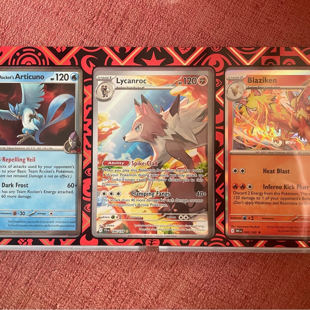 Pokemon Trading Cards - Blue, Red, Orange